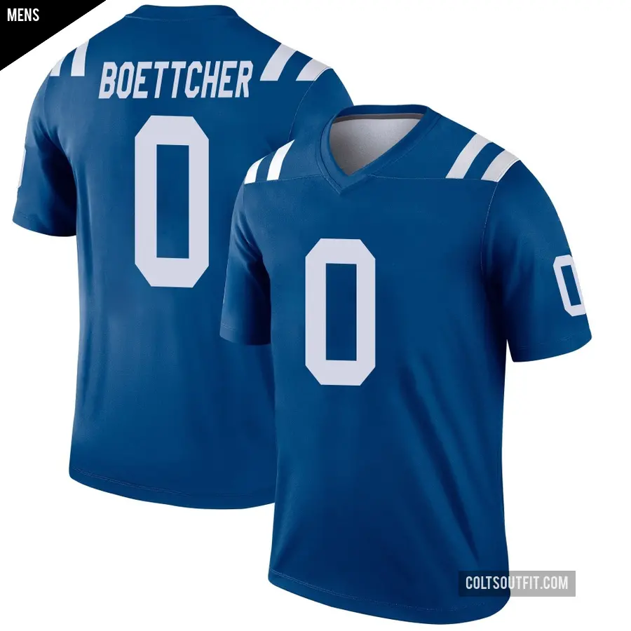 Men's Indianapolis Colts ＃0 Bryce Boettcher Royal Legend Jersey