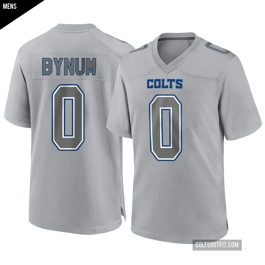 Men's Indianapolis Colts ＃0 Cam Bynum Gray Game Atmosphere Fashion Jersey
