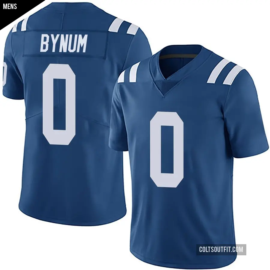 Men's Indianapolis Colts ＃0 Cam Bynum Royal Limited Team Color Vapor Untouchable Jersey