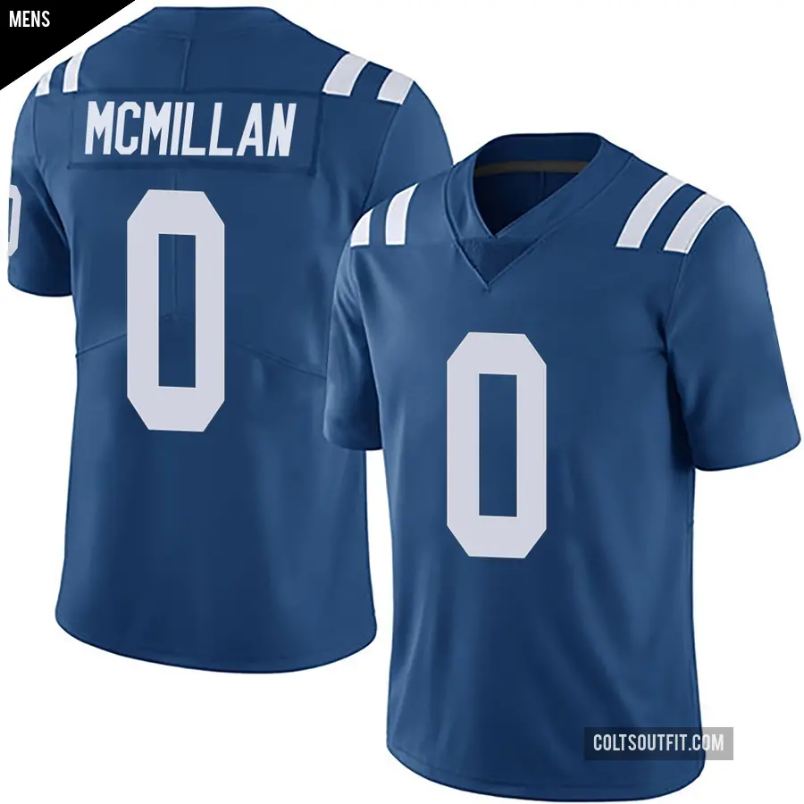 Men's Indianapolis Colts ＃0 Jai'Onte' McMillan Royal Limited Team Color Vapor Untouchable Jersey