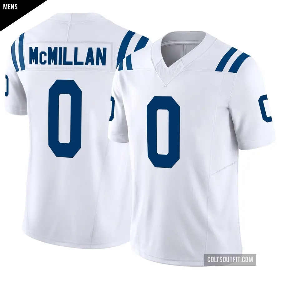 Men's Indianapolis Colts ＃0 Jai'Onte' McMillan White Limited Vapor F.U.S.E. Jersey