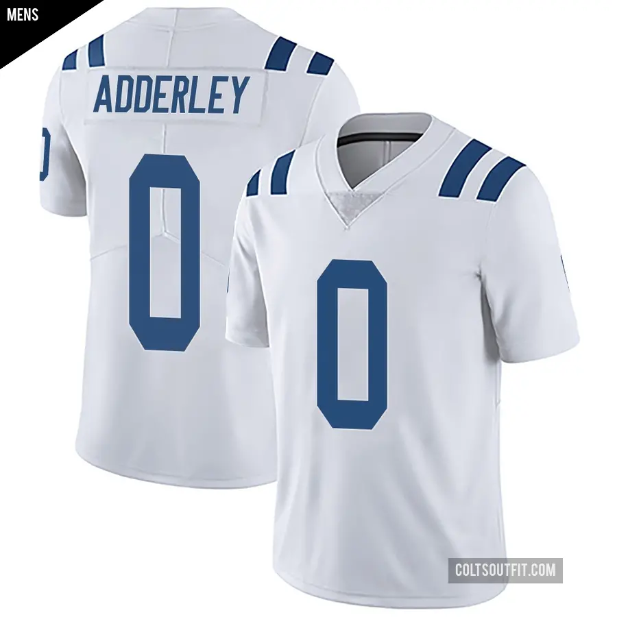 Men's Indianapolis Colts ＃0 Nasir Adderley White Limited Vapor Untouchable Jersey