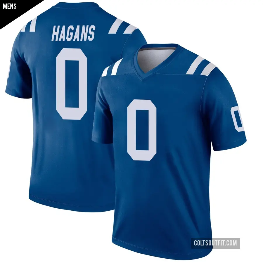 Men's Indianapolis Colts ＃0 Sahmir Hagans Royal Legend Jersey