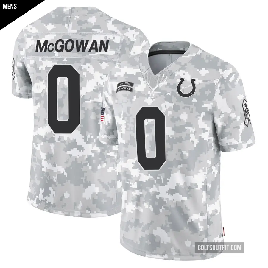 Men's Indianapolis Colts ＃0 Seth McGowan Arctic Camo Limited 2024 Salute to Service Jersey