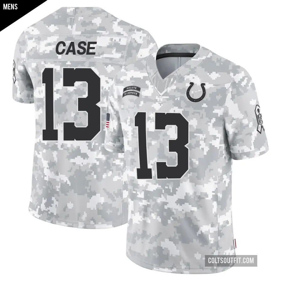 Men's Indianapolis Colts ＃13 Kody Case Arctic Camo Limited 2024 Salute to Service Jersey