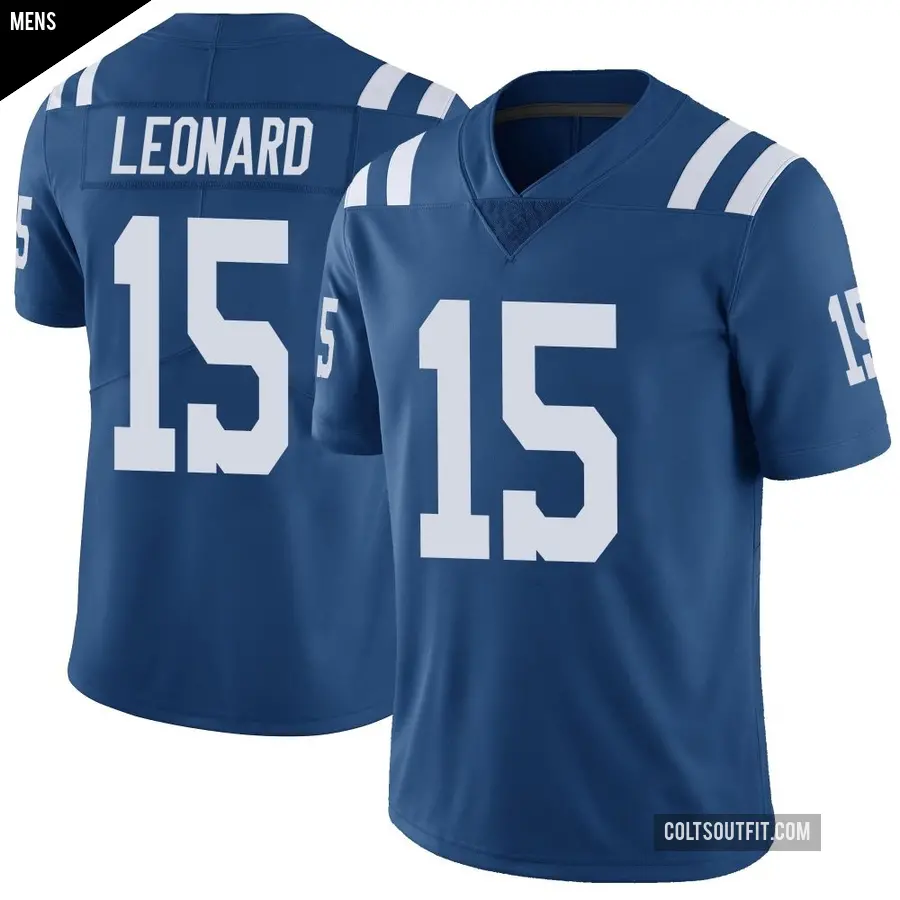 Men's Indianapolis Colts ＃15 Riley Leonard Royal Limited Color Rush Vapor Untouchable Jersey