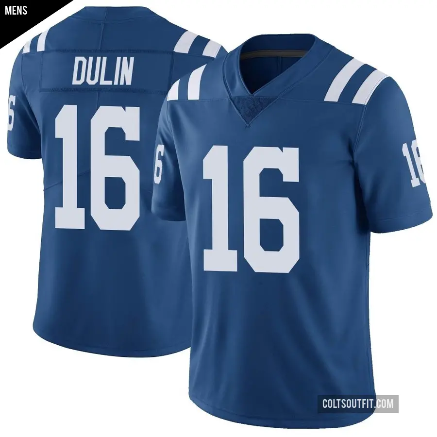 Men's Indianapolis Colts ＃16 Ashton Dulin Royal Limited Color Rush Vapor Untouchable Jersey