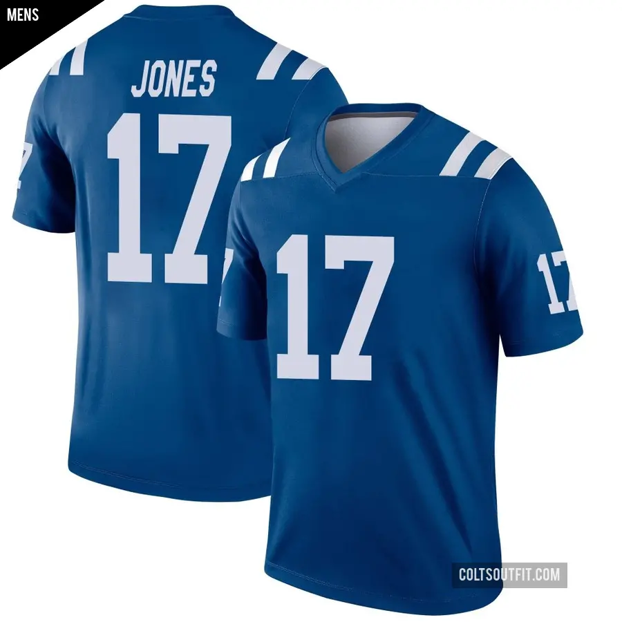 Men's Indianapolis Colts ＃17 Daniel Jones Royal Legend Jersey