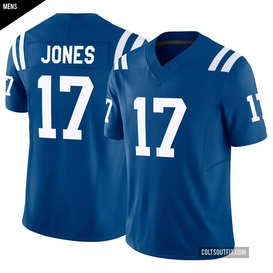 Men's Indianapolis Colts ＃17 Daniel Jones Royal Limited Vapor F.U.S.E. Jersey