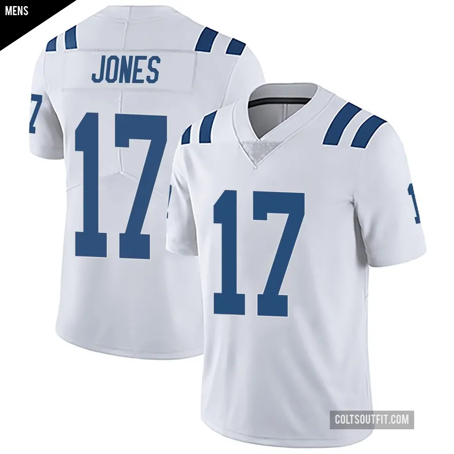 Men's Indianapolis Colts ＃17 Daniel Jones White Limited Vapor Untouchable Jersey