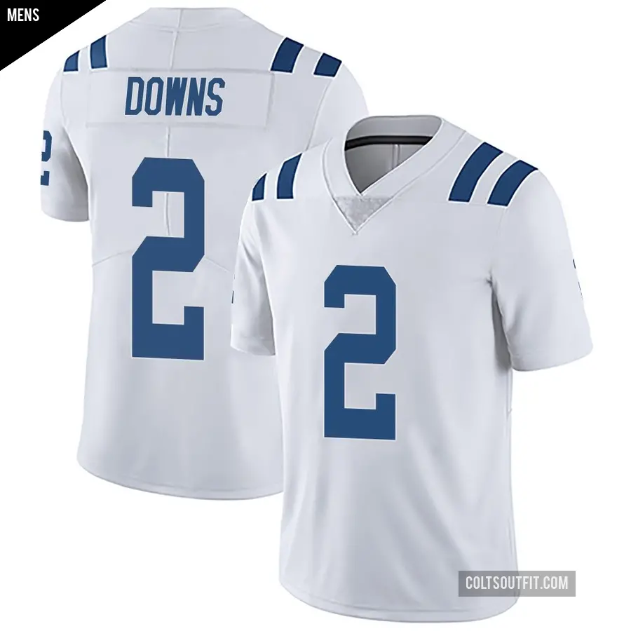 Men's Indianapolis Colts ＃2 Josh Downs White Limited Vapor Untouchable Jersey