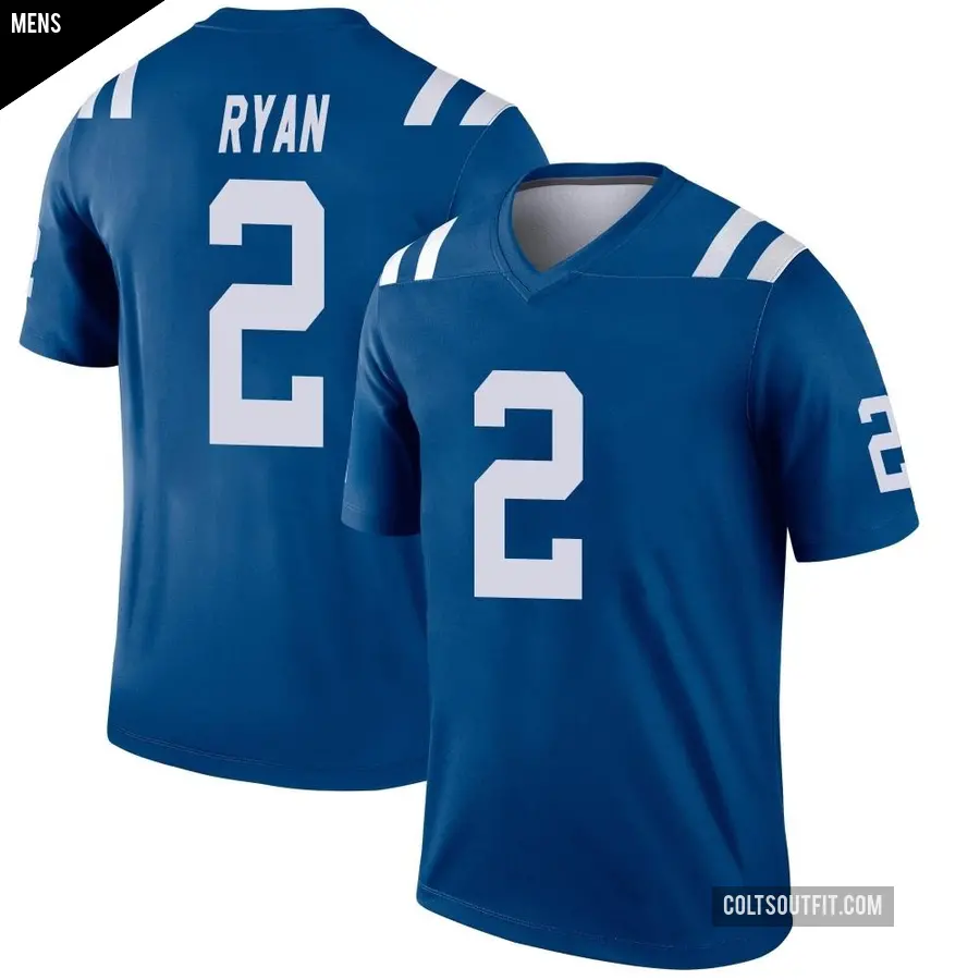 Men's Indianapolis Colts ＃2 Matt Ryan Royal Legend Jersey