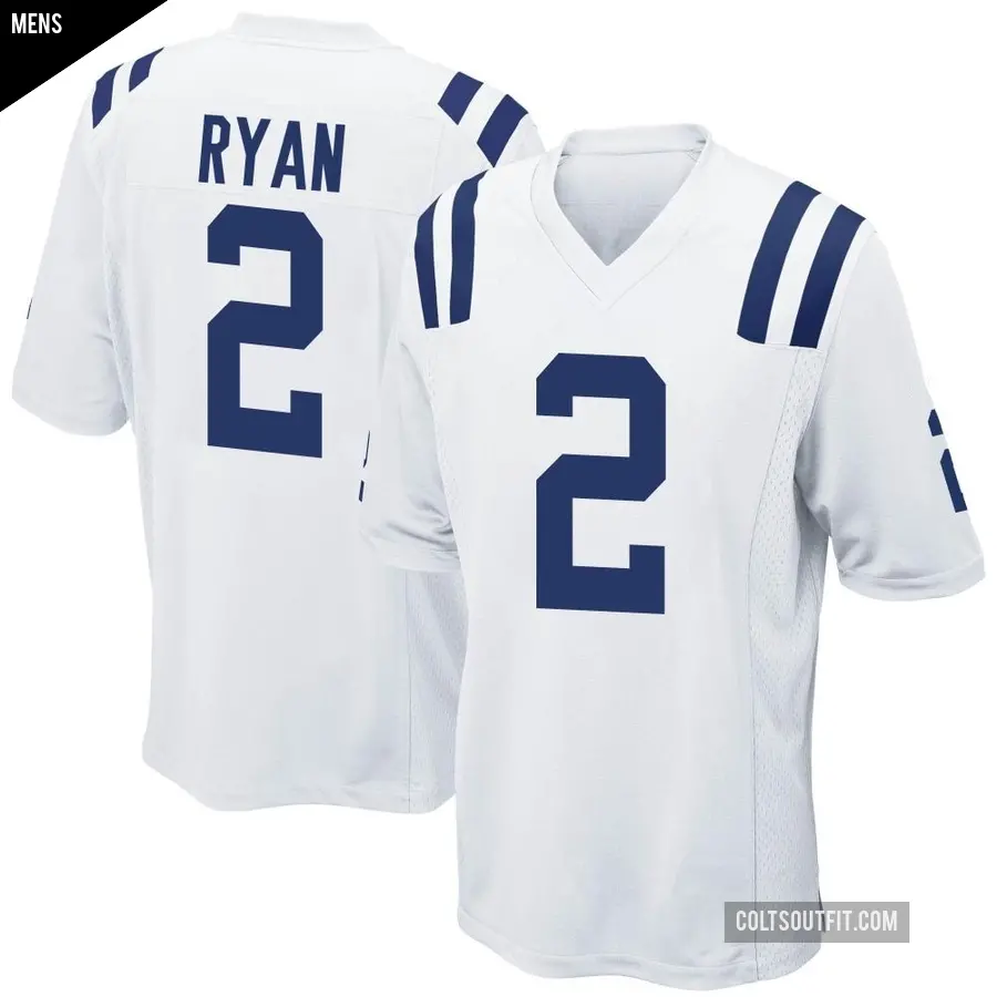 Men's Indianapolis Colts ＃2 Matt Ryan White Game Jersey