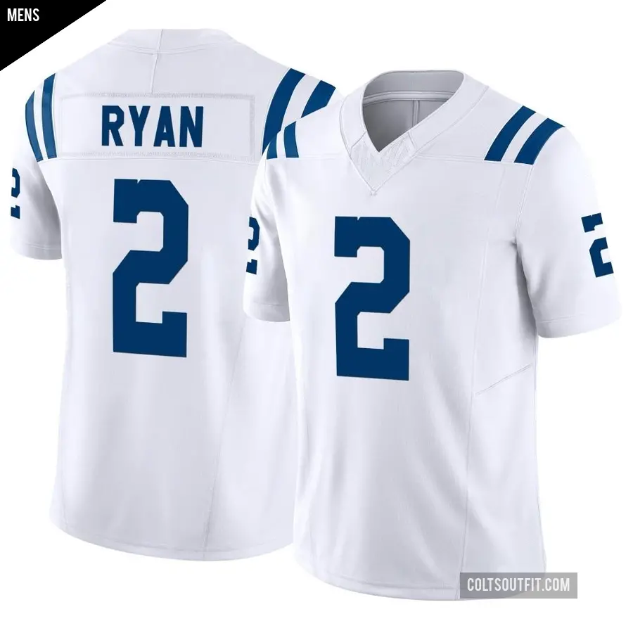 Men's Indianapolis Colts ＃2 Matt Ryan White Limited Vapor F.U.S.E. Jersey