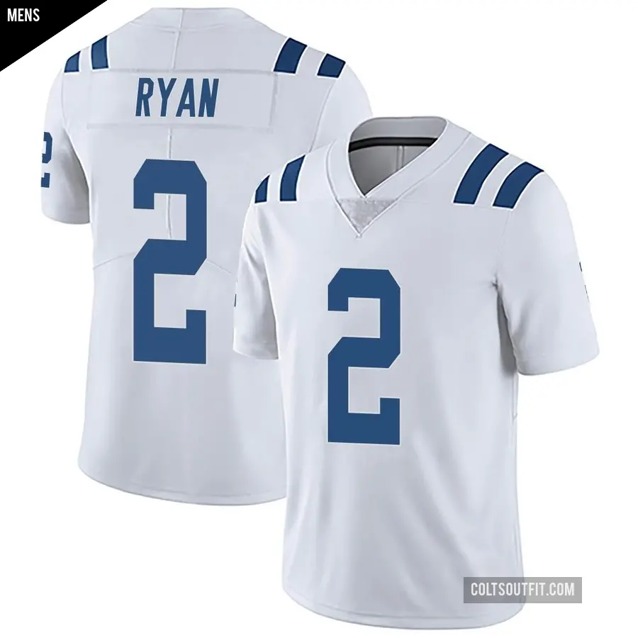 Men's Indianapolis Colts ＃2 Matt Ryan White Limited Vapor Untouchable Jersey
