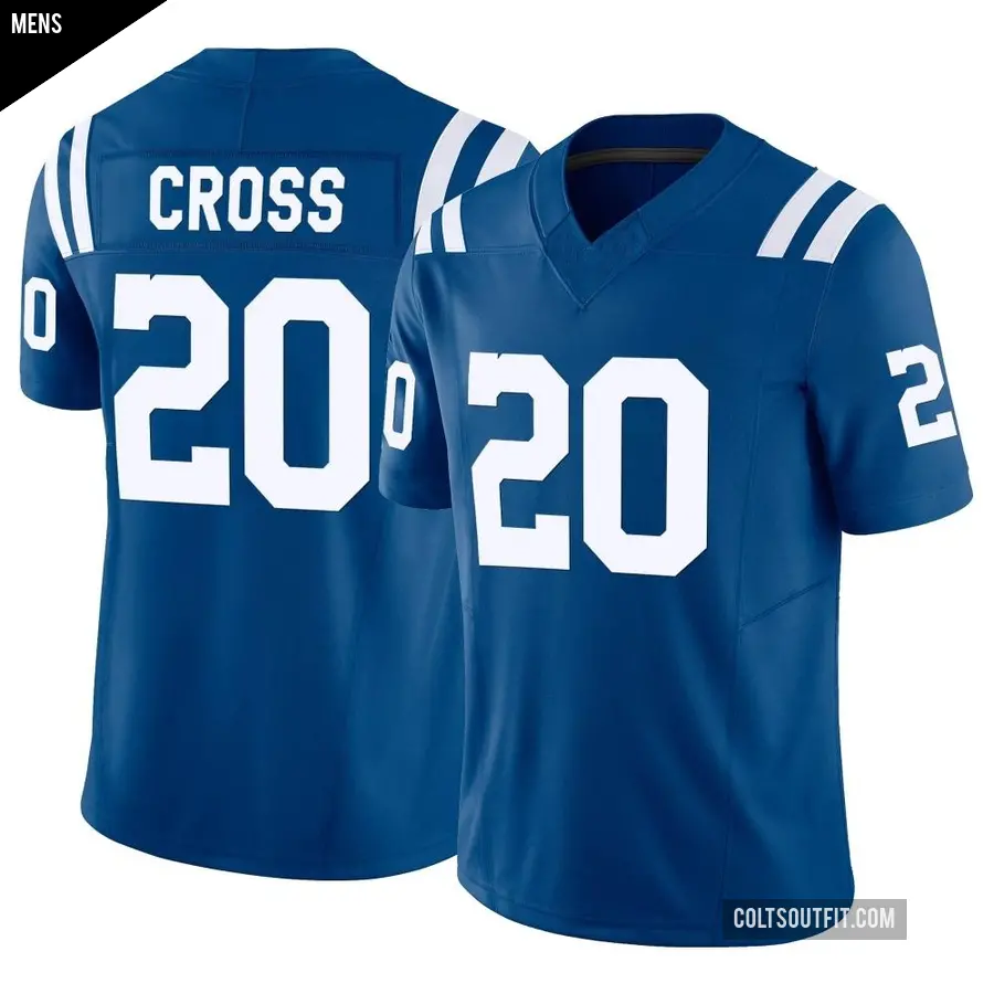 Men's Indianapolis Colts ＃20 Nick Cross Royal Limited Vapor F.U.S.E. Jersey