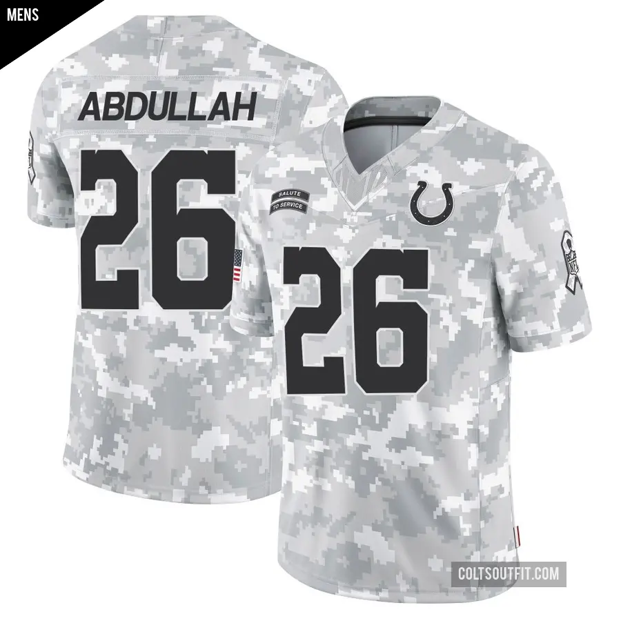 Men's Indianapolis Colts ＃26 Ameer Abdullah Arctic Camo Limited 2024 Salute to Service Jersey