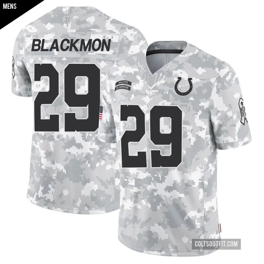 Men's Indianapolis Colts ＃29 Mekhi Blackmon Arctic Camo Limited 2024 Salute to Service Jersey