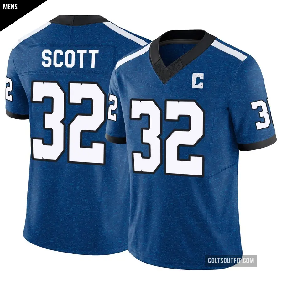 Men's Indianapolis Colts ＃32 Daniel Scott Royal Limited Indiana Nights Alternate Vapor F.U.S.E. Jersey