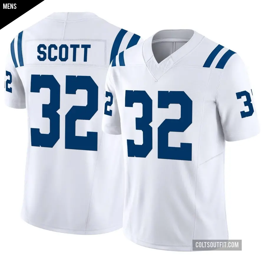 Men's Indianapolis Colts ＃32 Daniel Scott White Limited Vapor F.U.S.E. Jersey