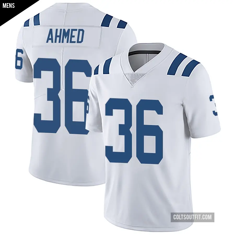 Men's Indianapolis Colts ＃36 Salvon Ahmed White Limited Vapor Untouchable Jersey