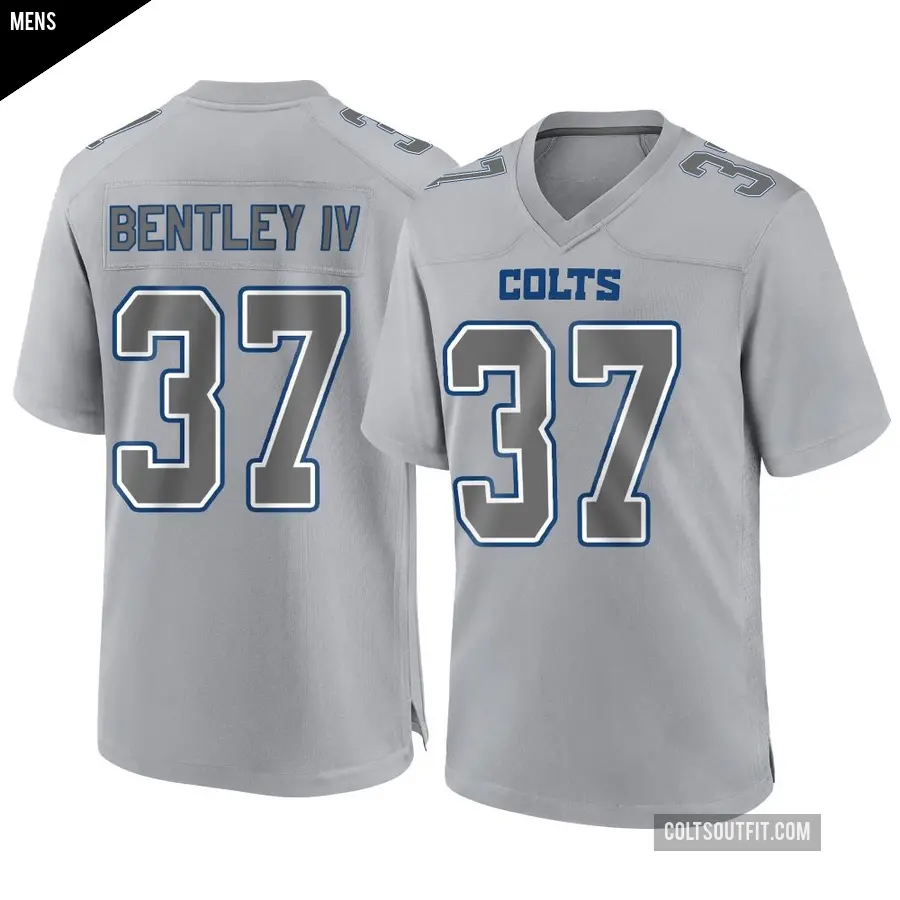 Men's Indianapolis Colts ＃37 Ulysses Bentley IV Gray Game Atmosphere Fashion Jersey