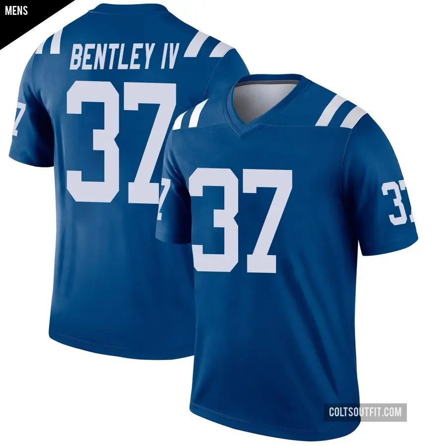 Men's Indianapolis Colts ＃37 Ulysses Bentley IV Royal Legend Jersey