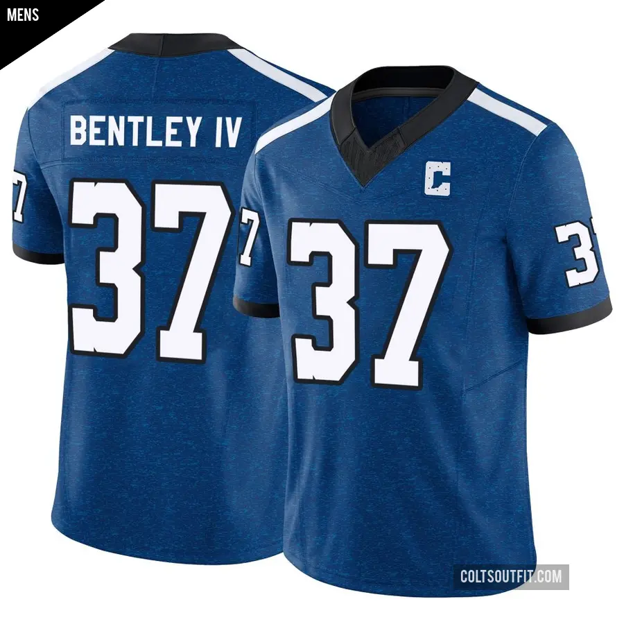 Men's Indianapolis Colts ＃37 Ulysses Bentley IV Royal Limited Indiana Nights Alternate Vapor F.U.S.E. Jersey