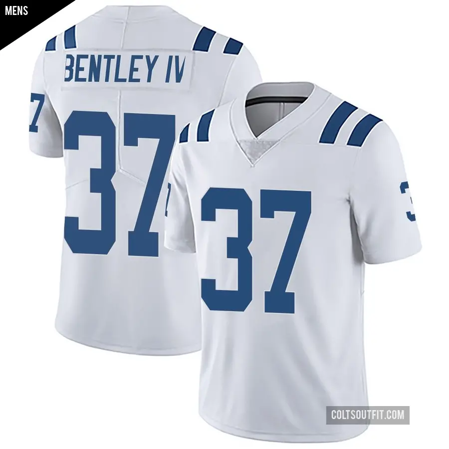Men's Indianapolis Colts ＃37 Ulysses Bentley IV White Limited Vapor Untouchable Jersey