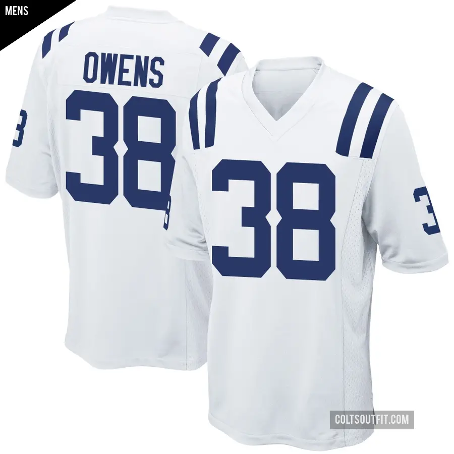 Men's Indianapolis Colts ＃38 Jonathan Owens White Game Jersey