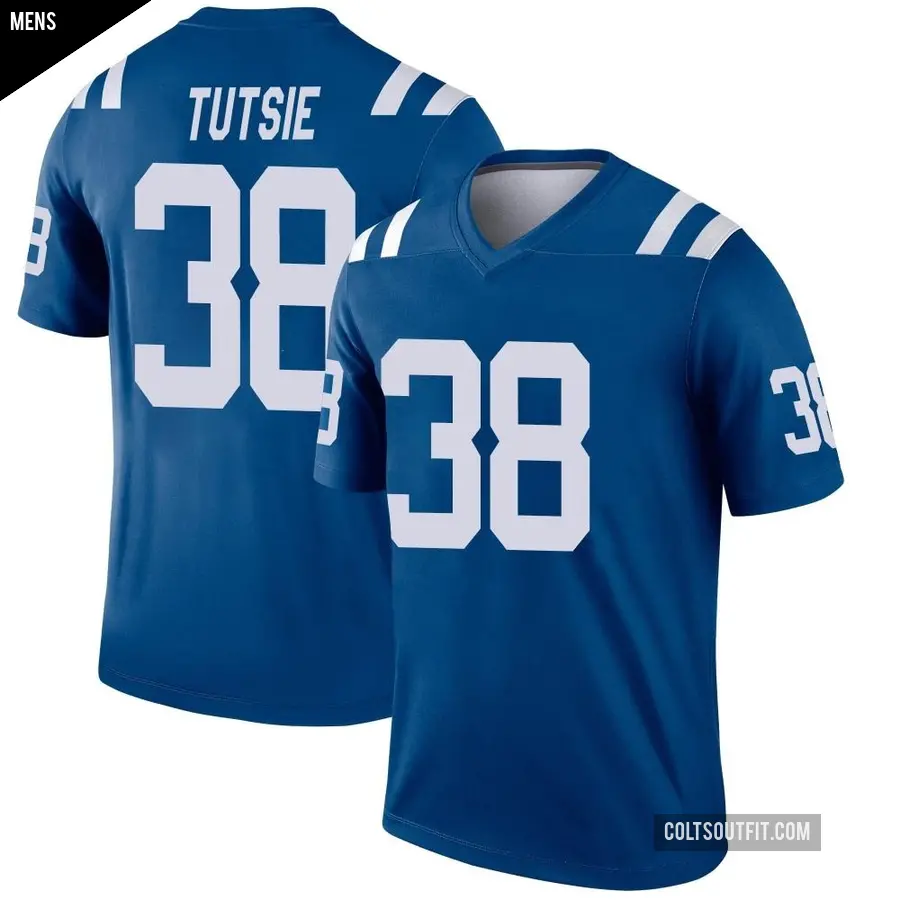 Men's Indianapolis Colts ＃38 Michael Tutsie Royal Legend Jersey