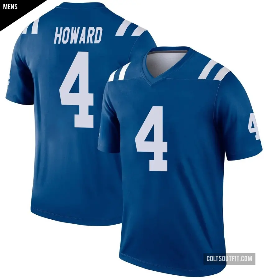 Men's Indianapolis Colts ＃4 Xavien Howard Royal Legend Jersey