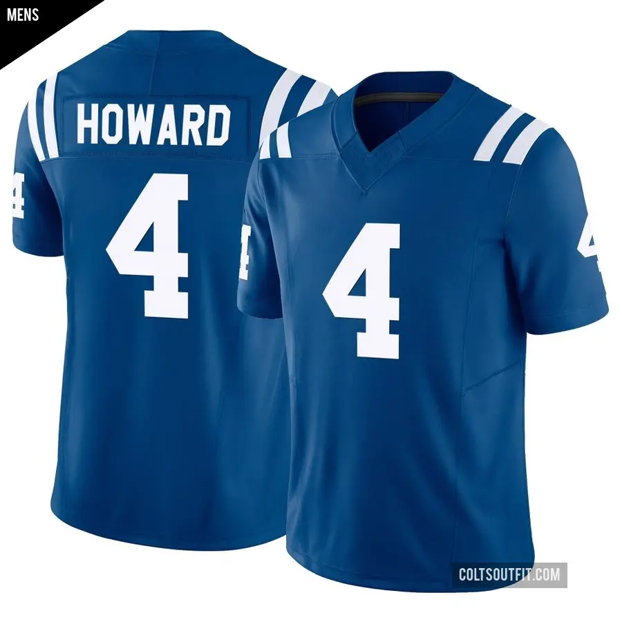 Men's Indianapolis Colts ＃4 Xavien Howard Royal Limited Vapor F.U.S.E. Jersey
