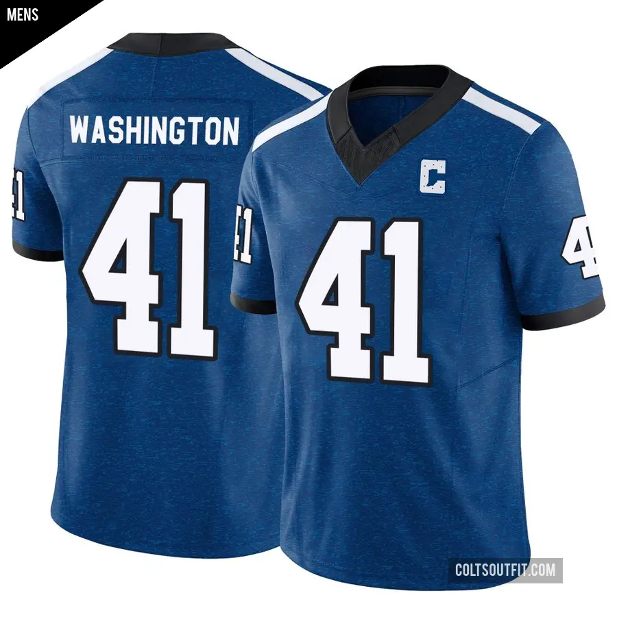 Men's Indianapolis Colts ＃41 Trey Washington Royal Limited Indiana Nights Alternate Vapor F.U.S.E. Jersey