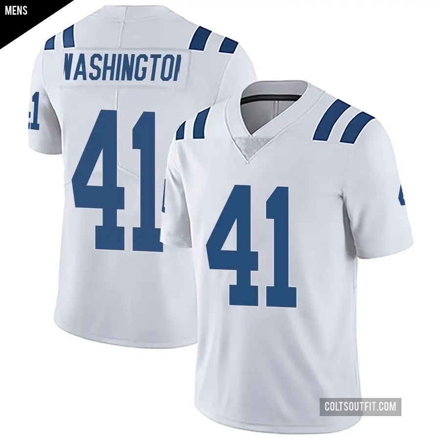 Men's Indianapolis Colts ＃41 Trey Washington White Limited Vapor Untouchable Jersey