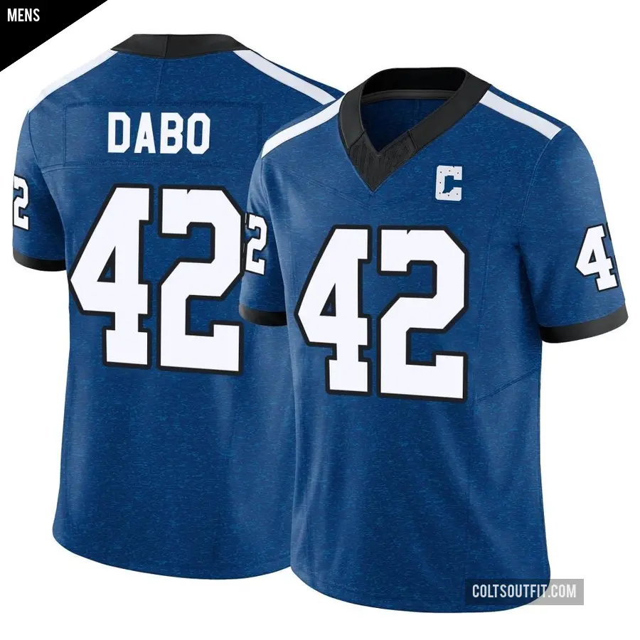 Men's Indianapolis Colts ＃42 Marcel Dabo Royal Limited Indiana Nights Alternate Vapor F.U.S.E. Jersey