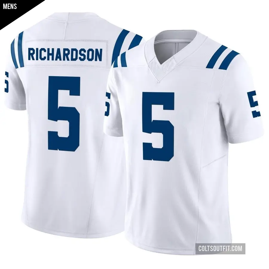 Men's Indianapolis Colts ＃5 Anthony Richardson White Limited Vapor F.U.S.E. Jersey