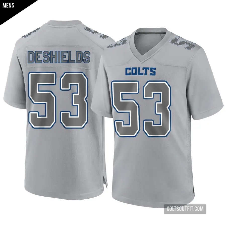 Men's Indianapolis Colts ＃53 Solomon DeShields Gray Game Atmosphere Fashion Jersey