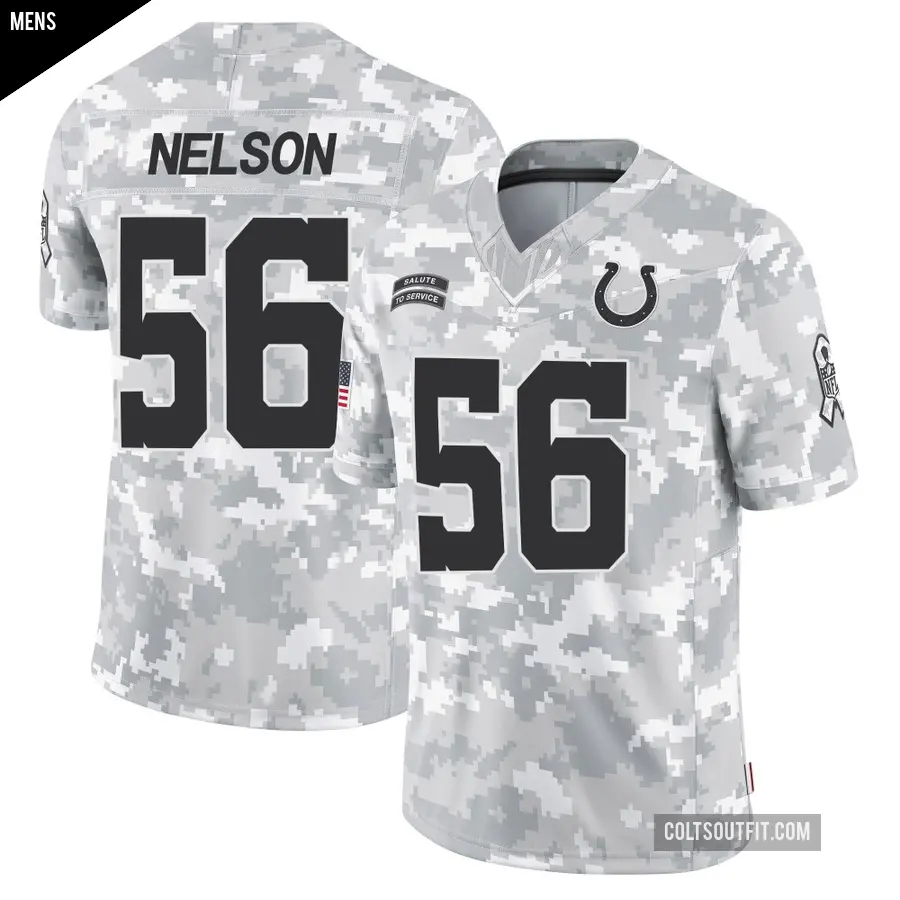 Men's Indianapolis Colts ＃56 Quenton Nelson Arctic Camo Limited 2024 Salute to Service Jersey