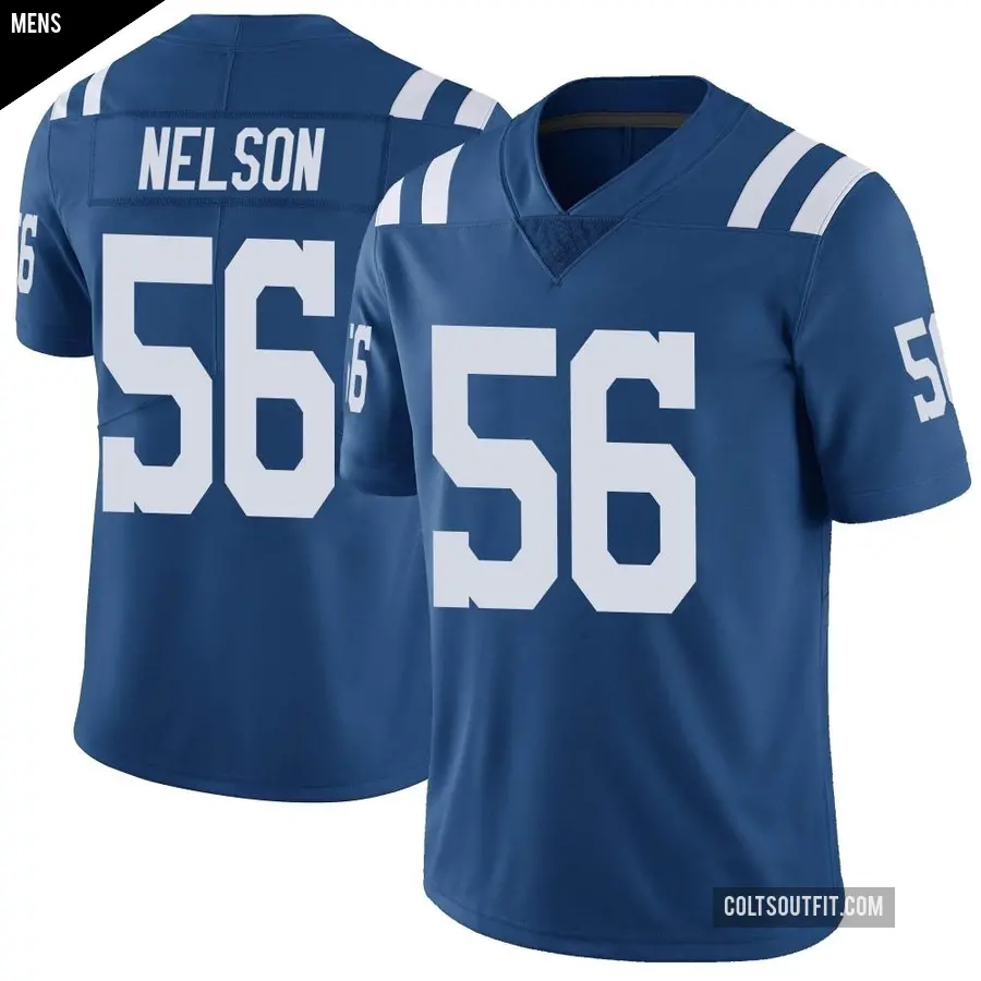 Men's Indianapolis Colts ＃56 Quenton Nelson Royal Limited Color Rush Vapor Untouchable Jersey