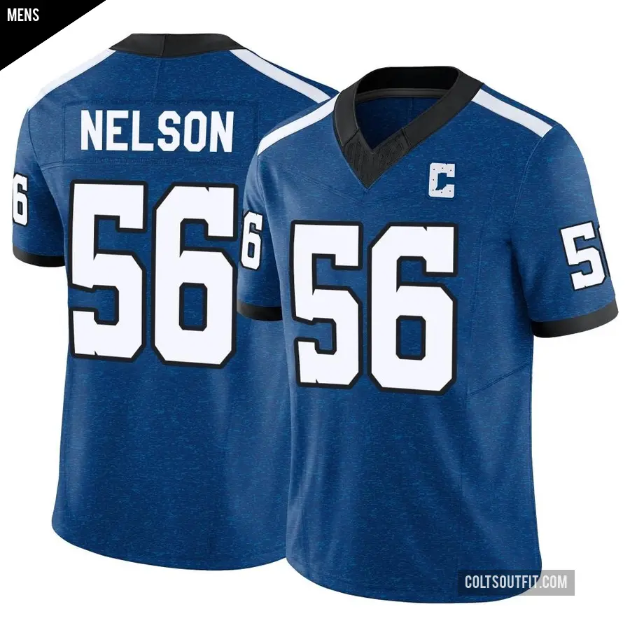 Men's Indianapolis Colts ＃56 Quenton Nelson Royal Limited Indiana Nights Alternate Vapor F.U.S.E. Jersey