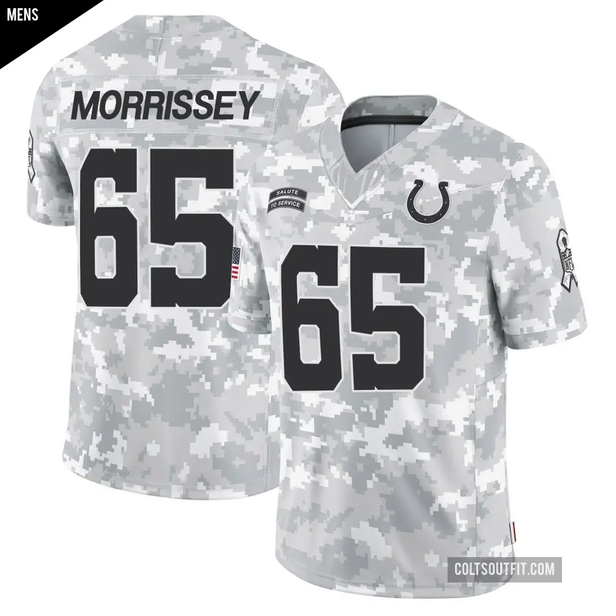 Men's Indianapolis Colts ＃65 Jimmy Morrissey Arctic Camo Limited 2024 Salute to Service Jersey