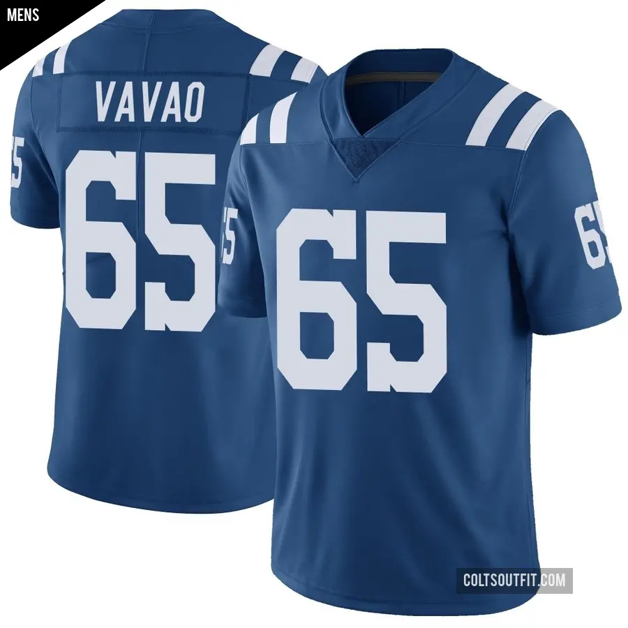 Men's Indianapolis Colts ＃65 Mose Vavao Royal Limited Color Rush Vapor Untouchable Jersey