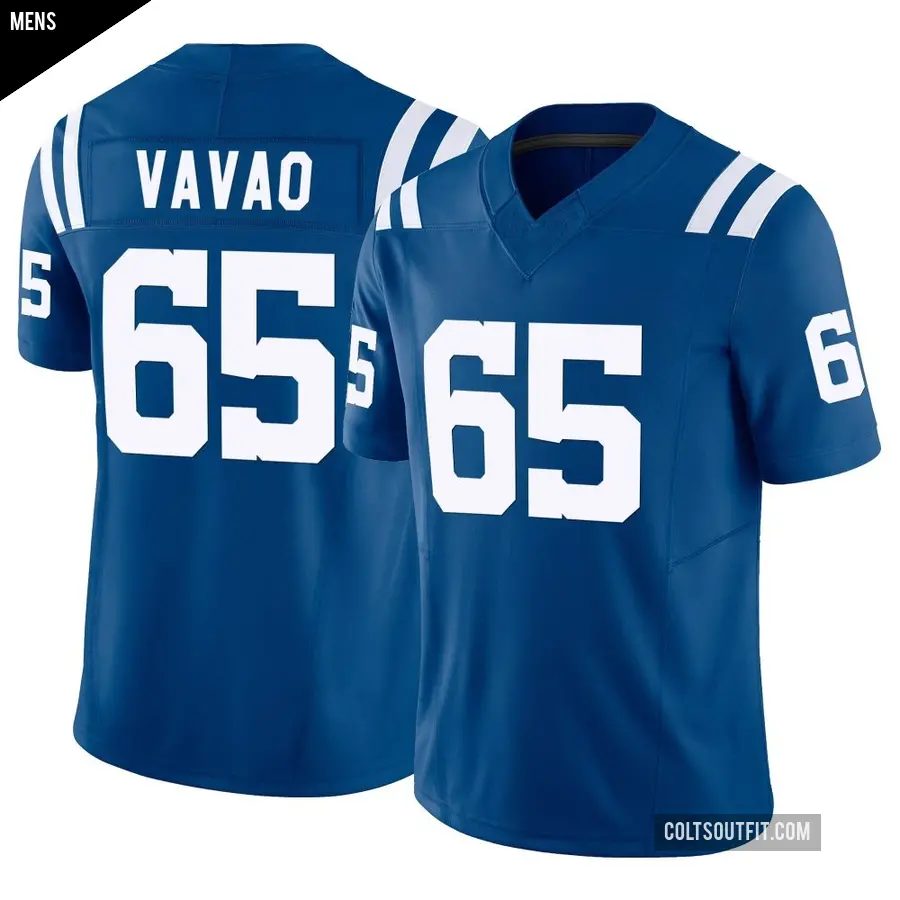 Men's Indianapolis Colts ＃65 Mose Vavao Royal Limited Vapor F.U.S.E. Jersey