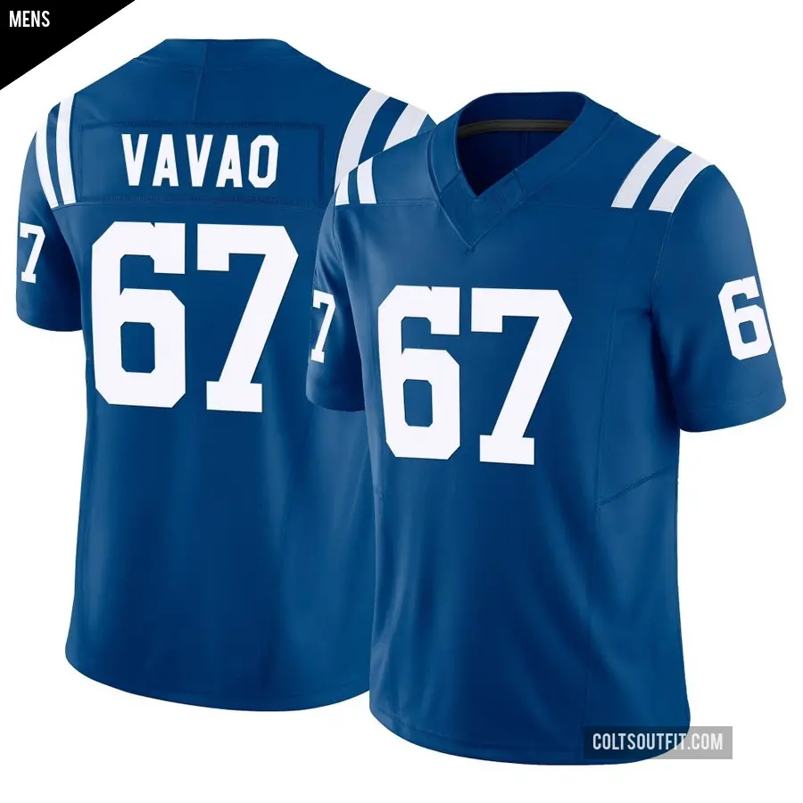 Men's Indianapolis Colts ＃67 Mose Vavao Royal Limited Vapor F.U.S.E. Jersey