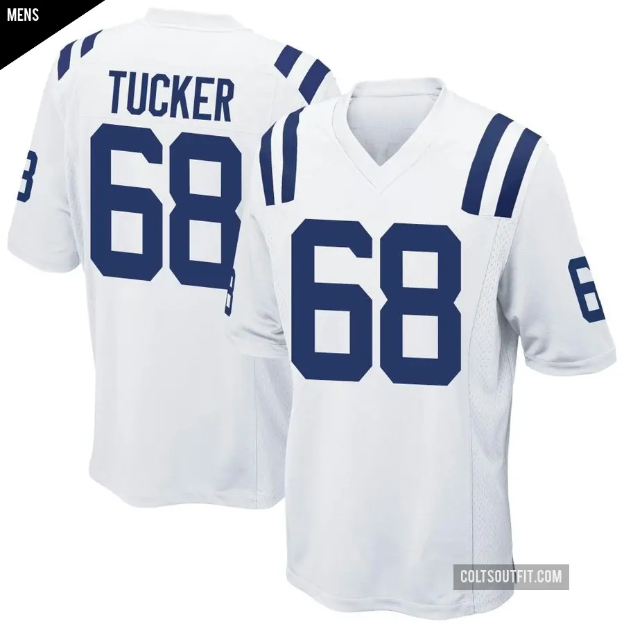 Men's Indianapolis Colts ＃68 Dalton Tucker White Game Jersey