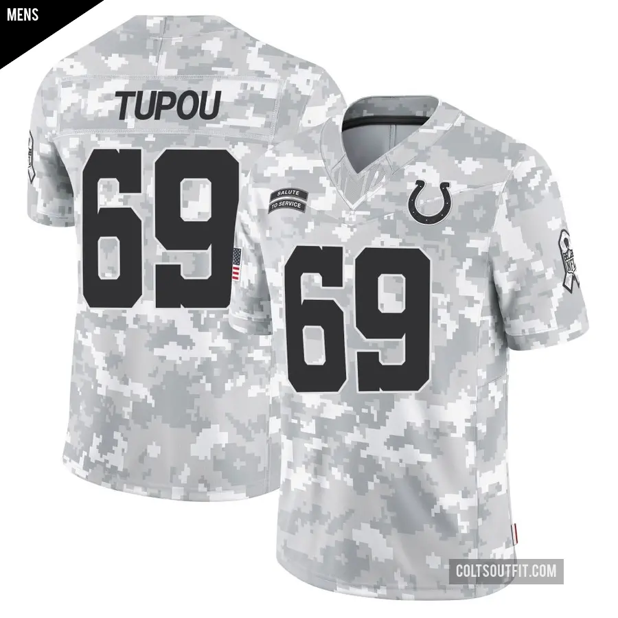 Men's Indianapolis Colts ＃69 Josh Tupou Arctic Camo Limited 2024 Salute to Service Jersey