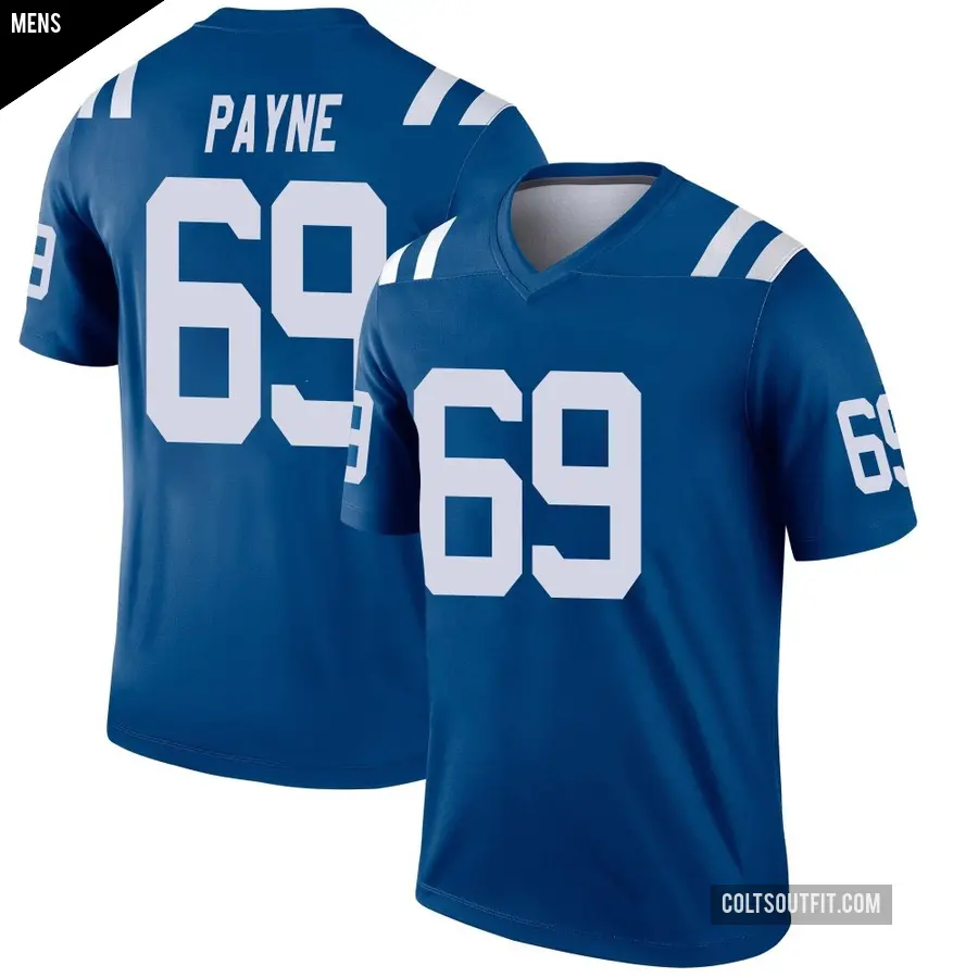 Men's Indianapolis Colts ＃69 Pheldarius Payne Royal Legend Jersey