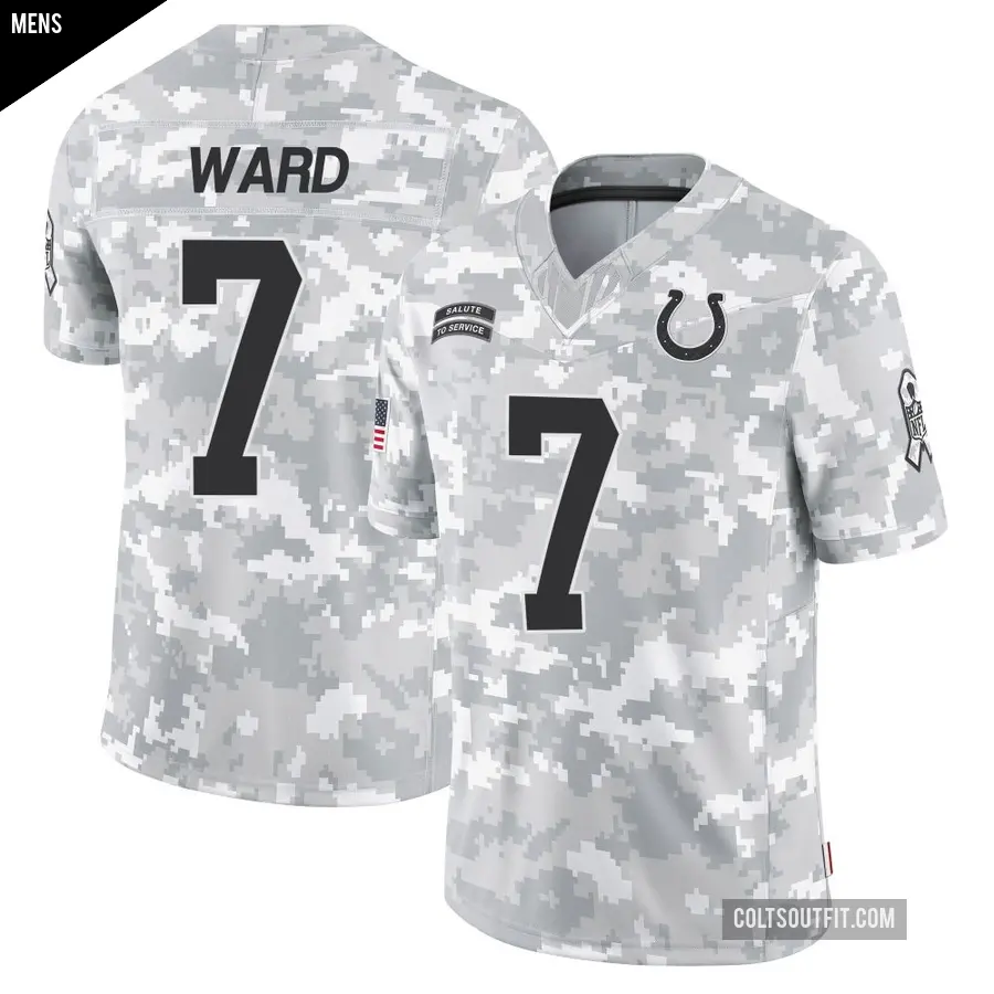 Men's Indianapolis Colts ＃7 Charvarius Ward Arctic Camo Limited 2024 Salute to Service Jersey