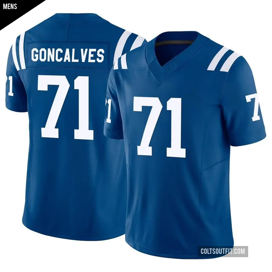 Men's Indianapolis Colts ＃71 Matt Goncalves Royal Limited Vapor F.U.S.E. Jersey